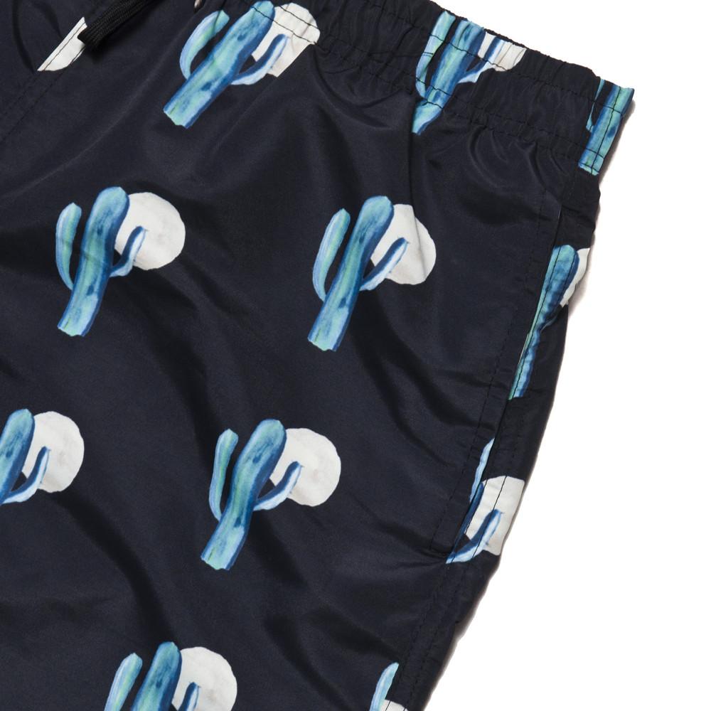 Bather Black Cactus Swim Trunk at shoplostfound, pocket