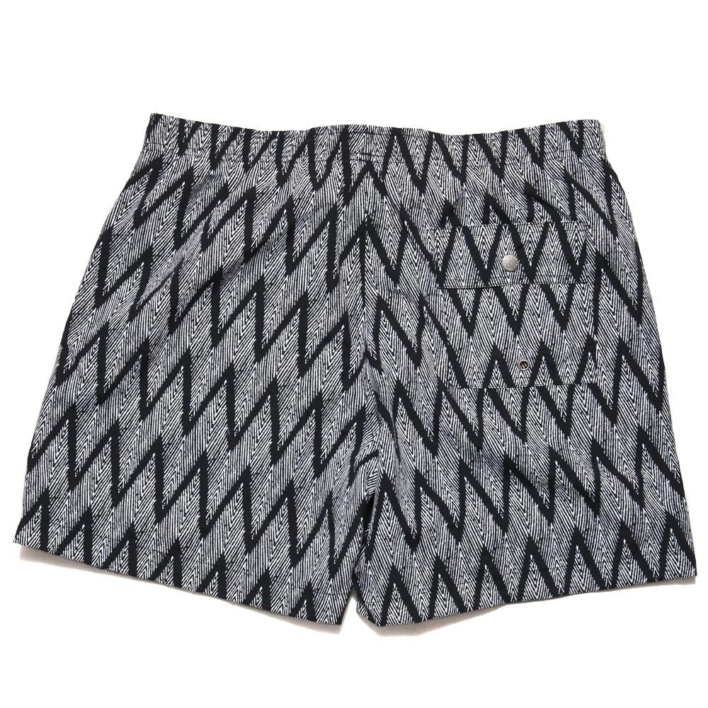 Bather Zig Zag Black Swim Trunk at shoplostfound, back