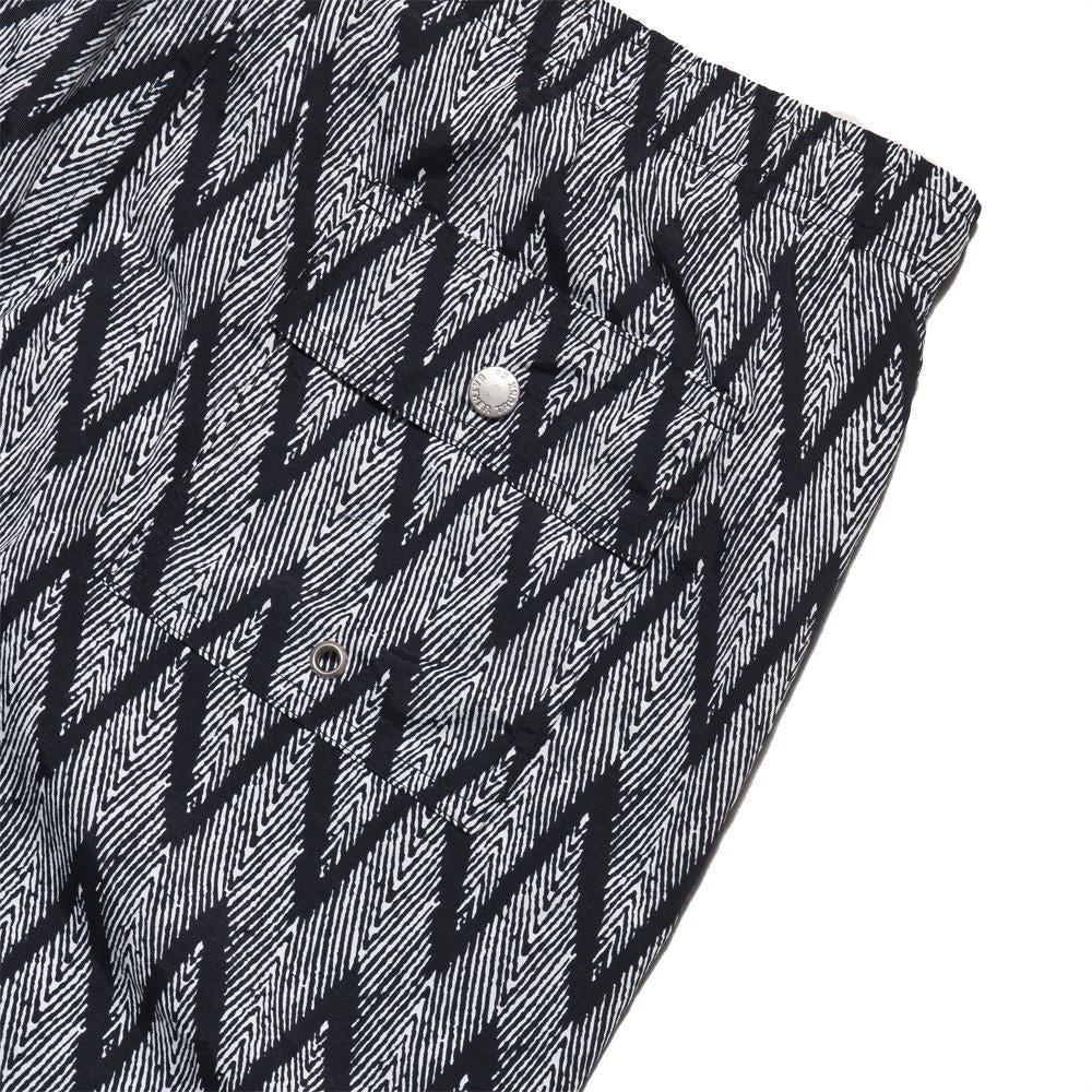 Bather Zig Zag Black Swim Trunk at shoplostfound, detail