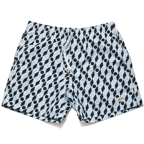 Bather Blue Mod Swim Trunk at shoplostfound, front