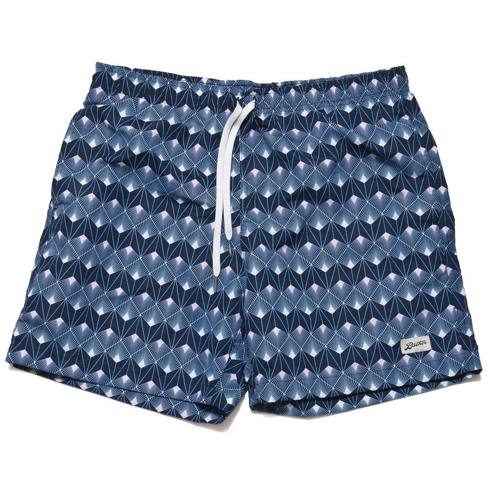 Bather Blue Palms Swim Trunk at shoplostfound, front