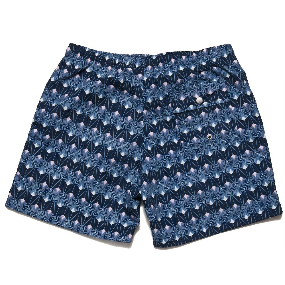 Bather Blue Palms Swim Trunk at shoplostfound, back