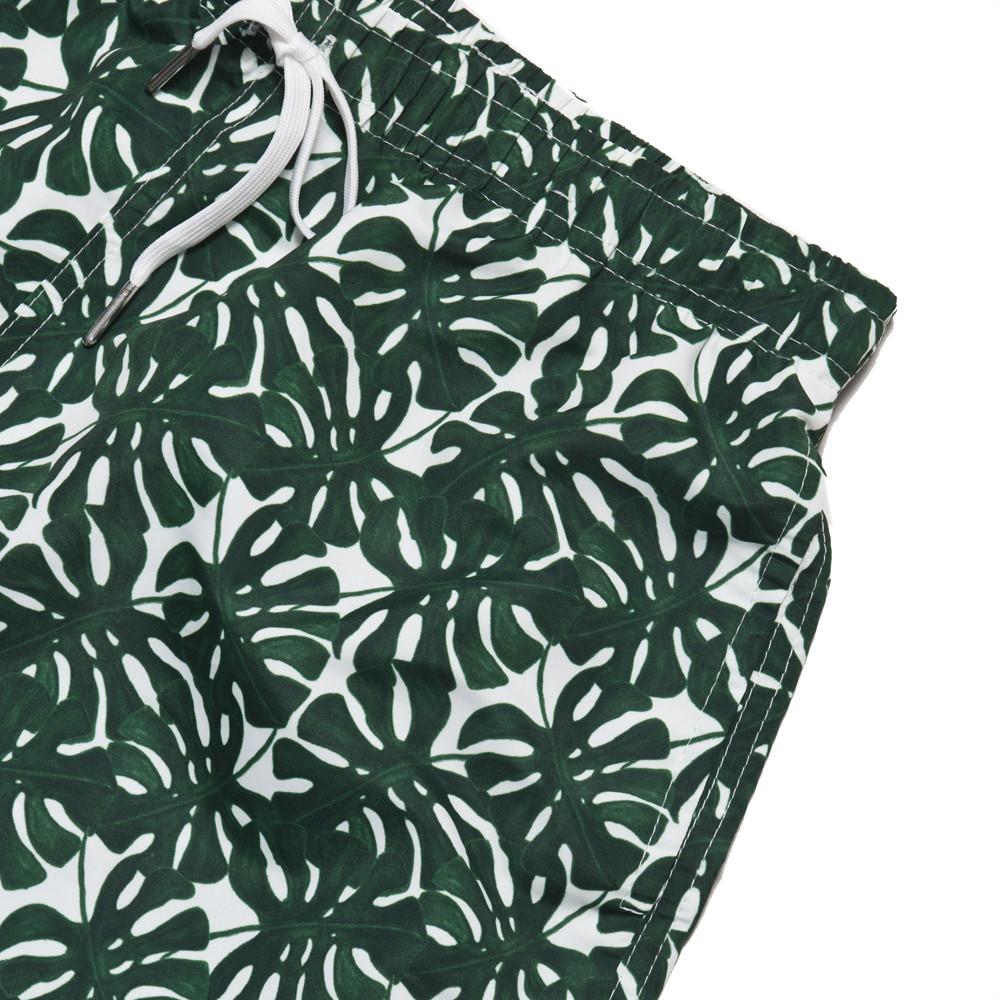 Bather Green Monstera Swim Trunk at shoplostfound, pocket