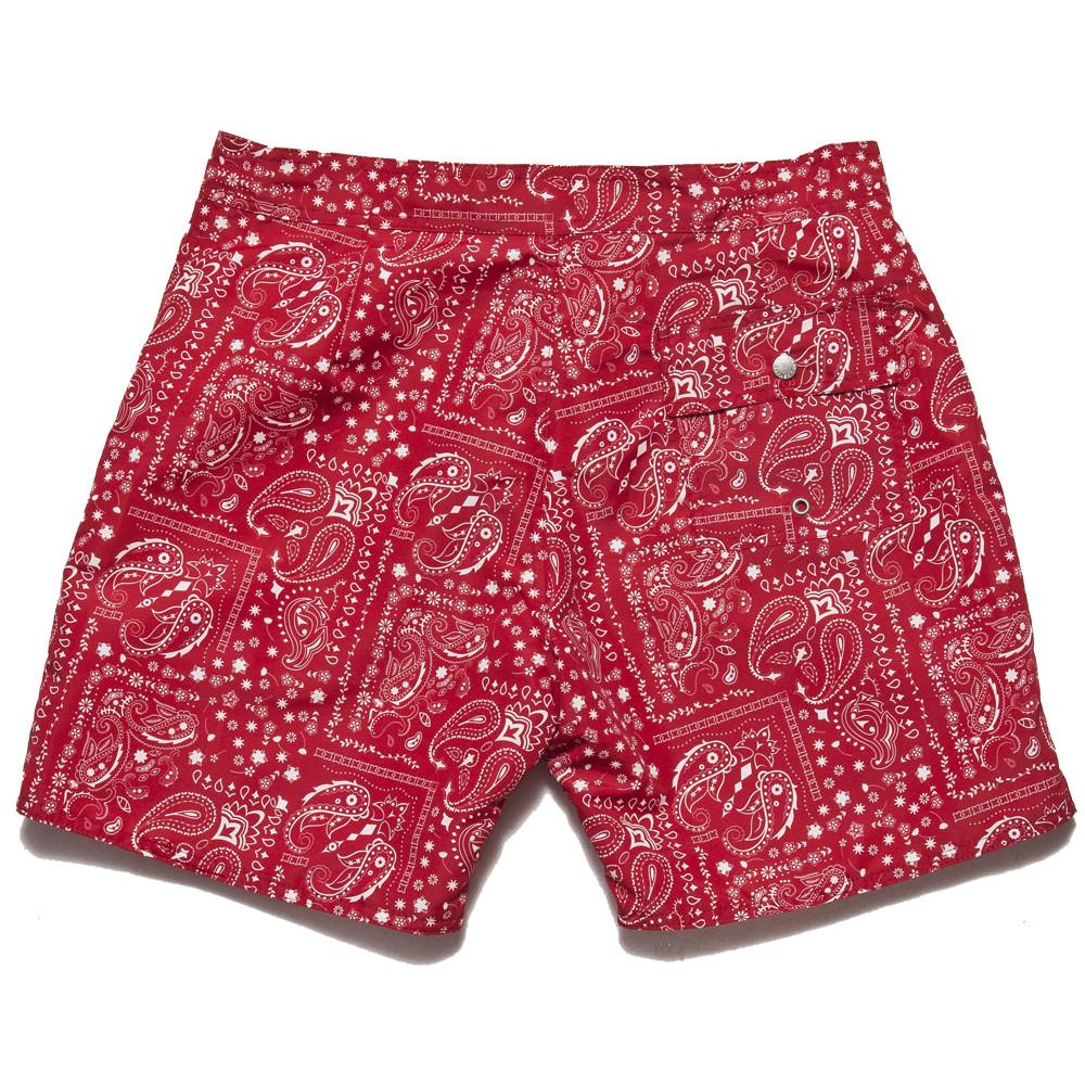 Bather Red Bandana Surf Trunk at shoplostfound, back