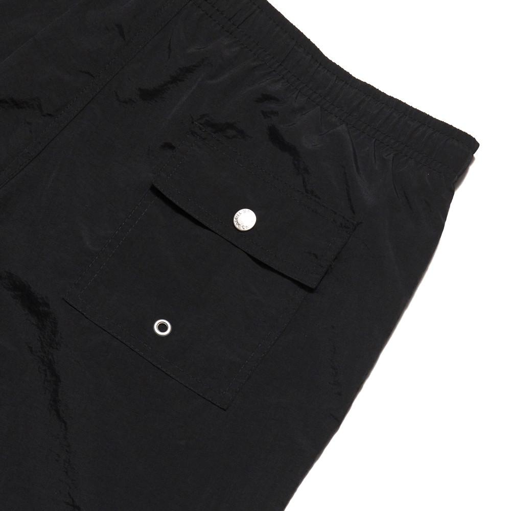 Bather Solid Black Swim Trunk at shoplostfound, detail