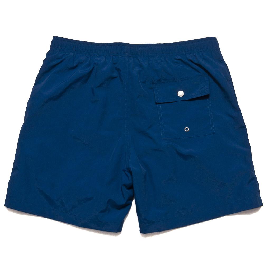 Bather Solid Blue Swim Trunk at shoplostfound, back