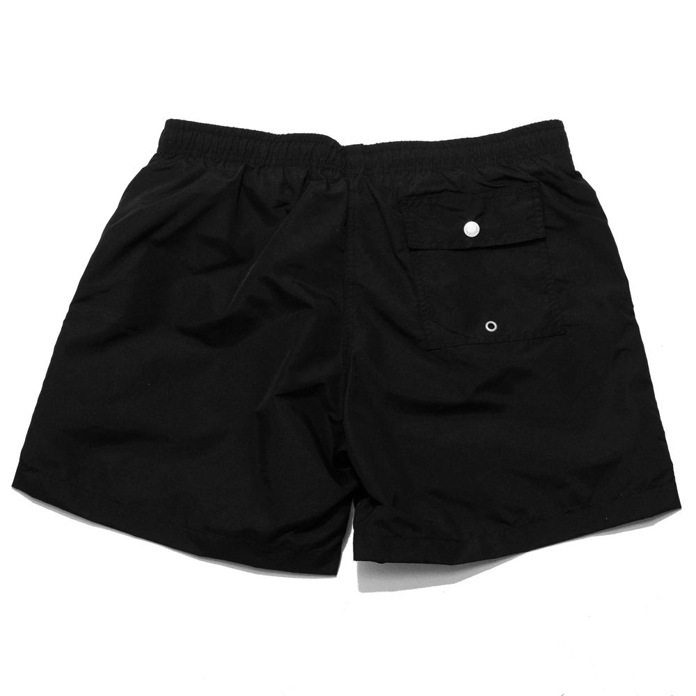 Bather Solid Swim Trunk Black at shoplostfound, back