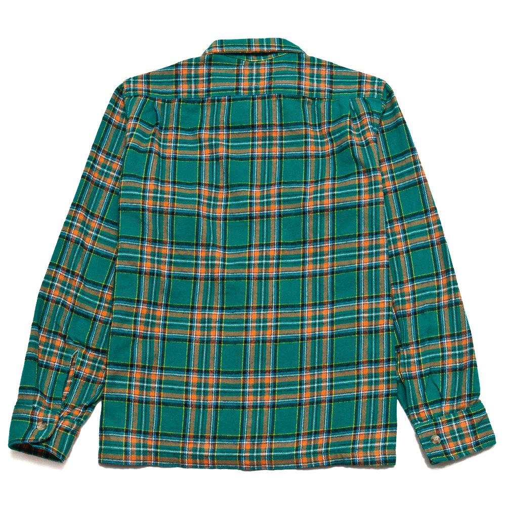 Battenwear 5 Pocket Canyon Shirt Green/Yellow Plaid at shoplostfound, back