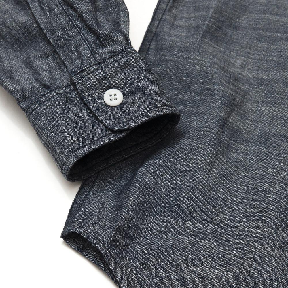 Battenwear Camp Shirt Chambray at shoplostfound in Toronto, cuff