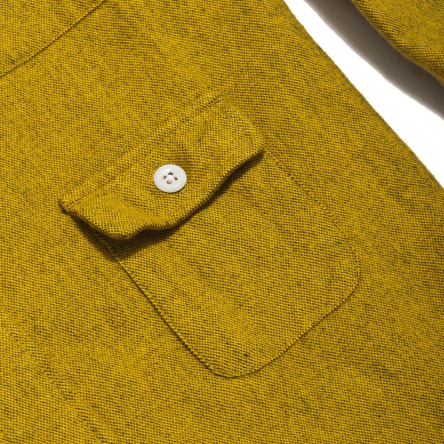 Battenwear Camp Shirt Heather Mustard at shoplostfound in Toronto, pocket