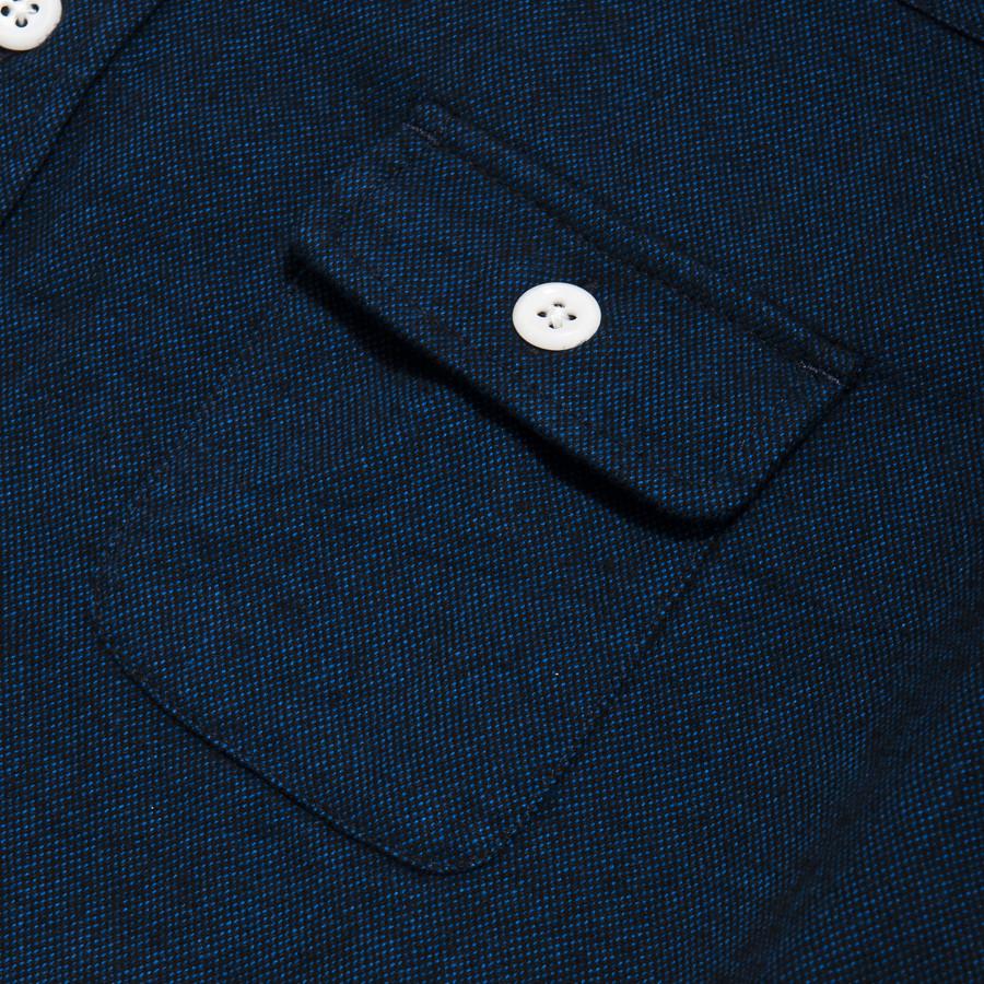 Battenwear Camp Shirt Heather Navy at shoplostfound in Toronto, pocket