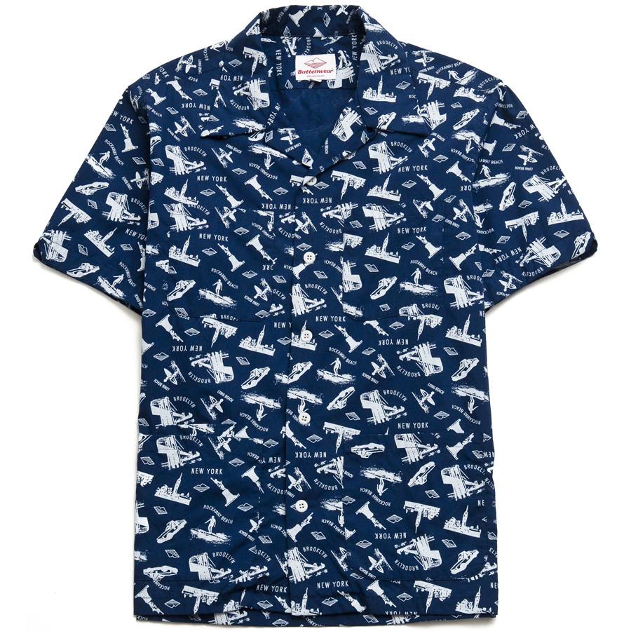 Battenwear Five Pocket Island Shirt Navy New York at shoplostfound in Toronto, front