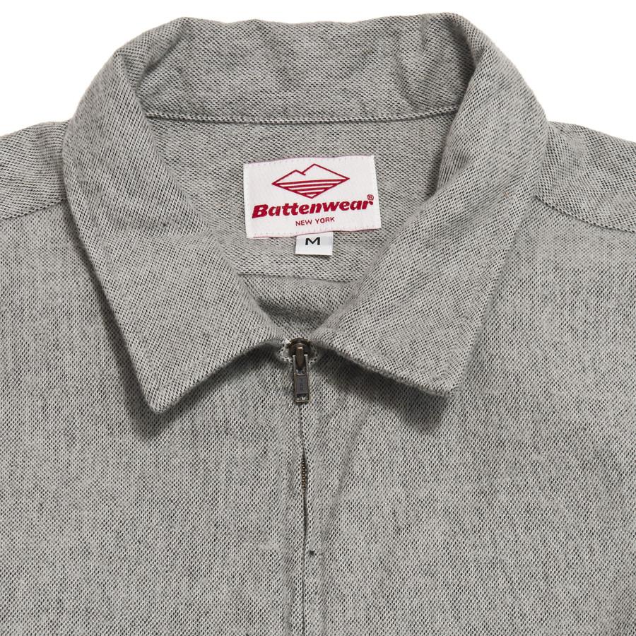 Battenwear Garage Shirt Heather Grey at shoplostfound in Toronto, collar