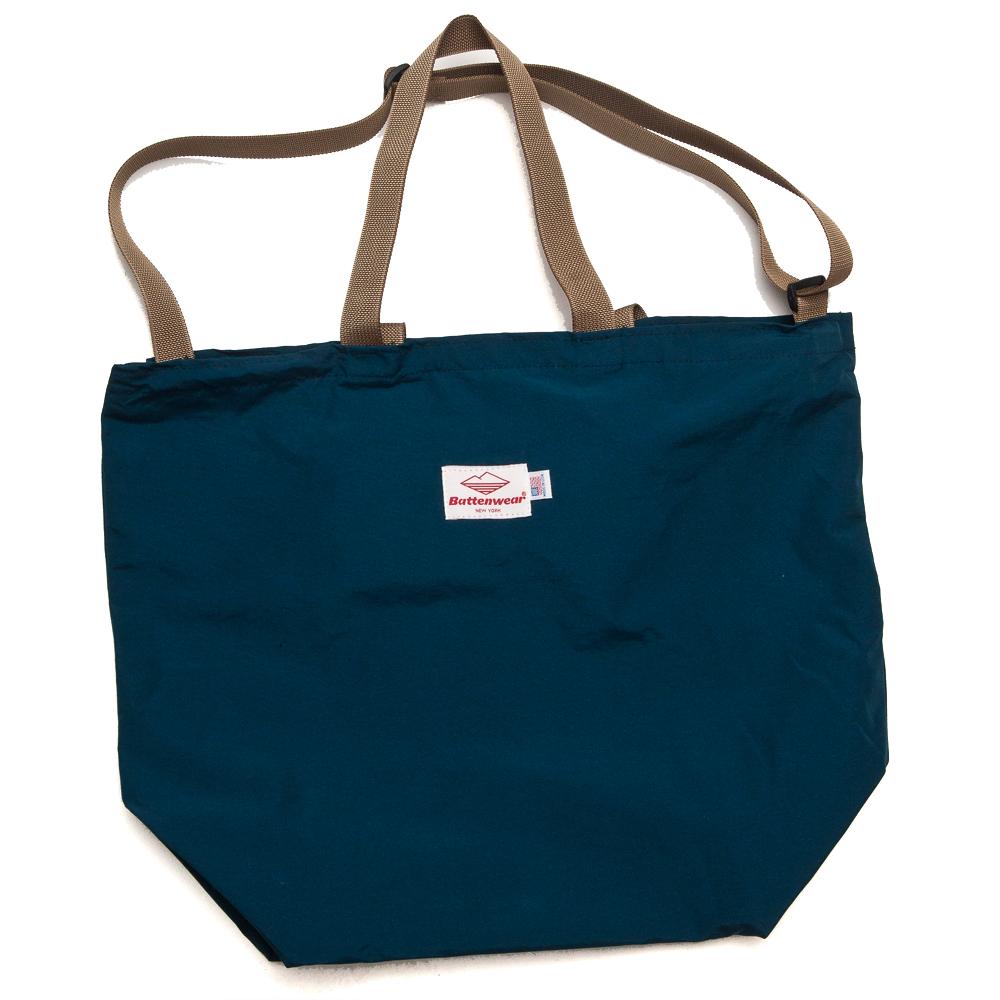 Battenwear Packable Tote Bag Navy at shoplostfound, front