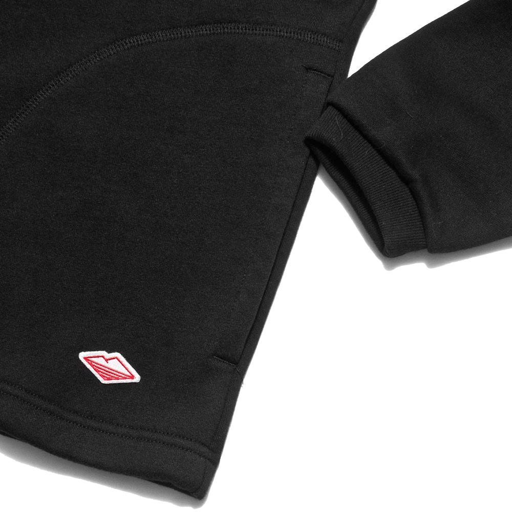 Battenwear Sweat Cardigan Black at shoplostfound, detail