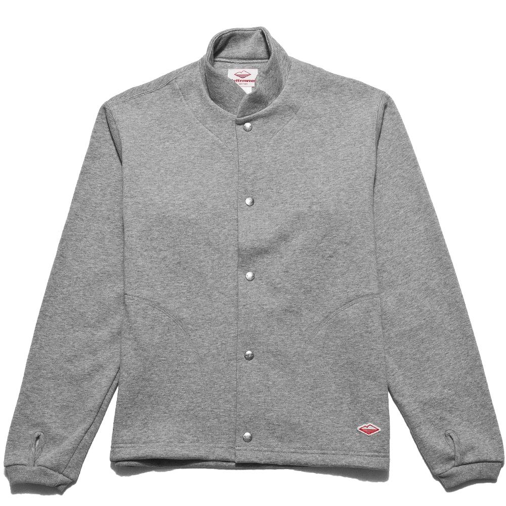 Battenwear Sweat Cardigan Heather Grey at shoplostfound, front