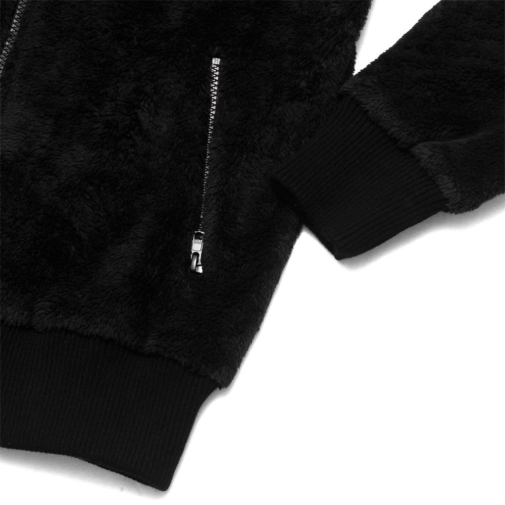 Battenwear Warm-Up Fleece Sweater Black at shoplostfound, detail