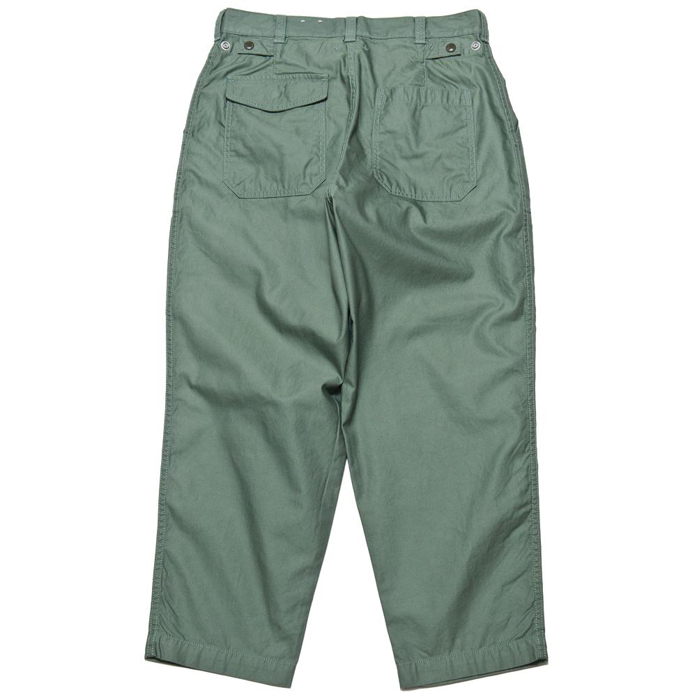 Beams Plus 1 Pleat Baker 80/3 Sage Green at shoplostfound, back
