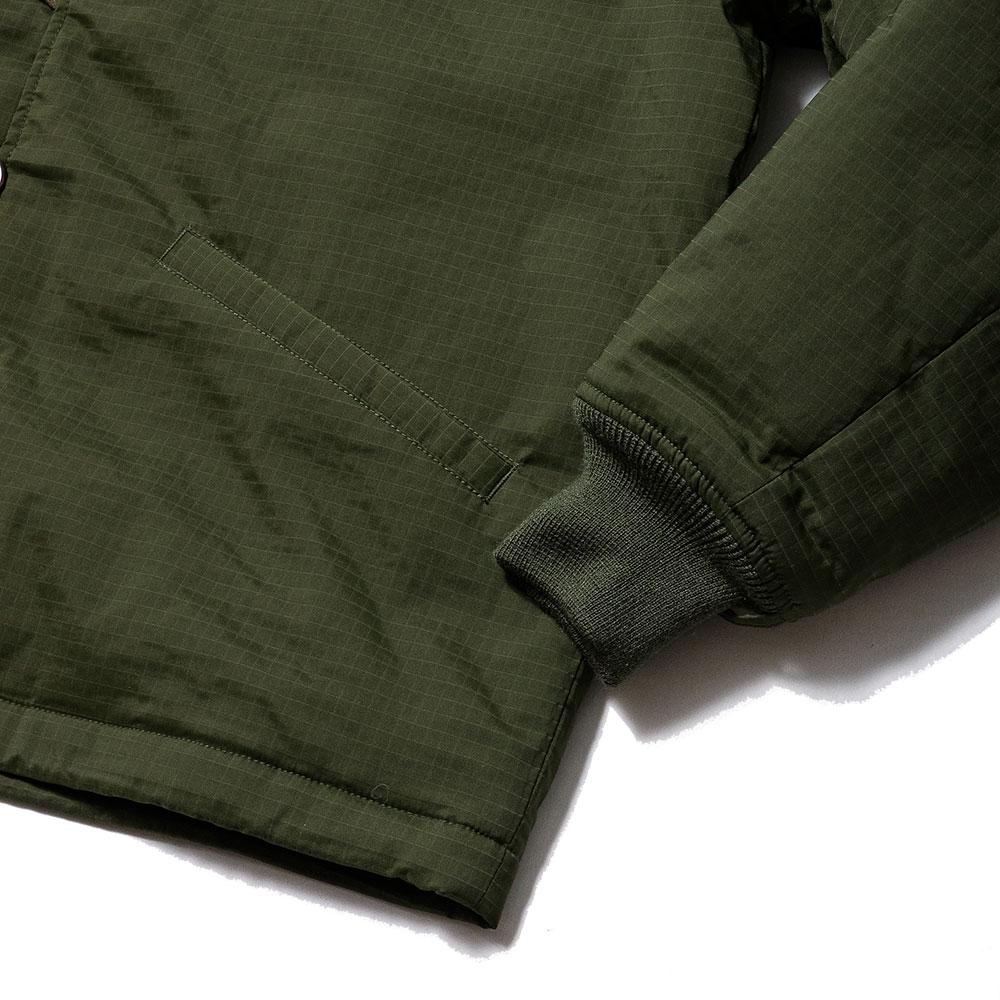 Beams Plus M43 Ripstop Jacket Olive at shoplostfound, cuff