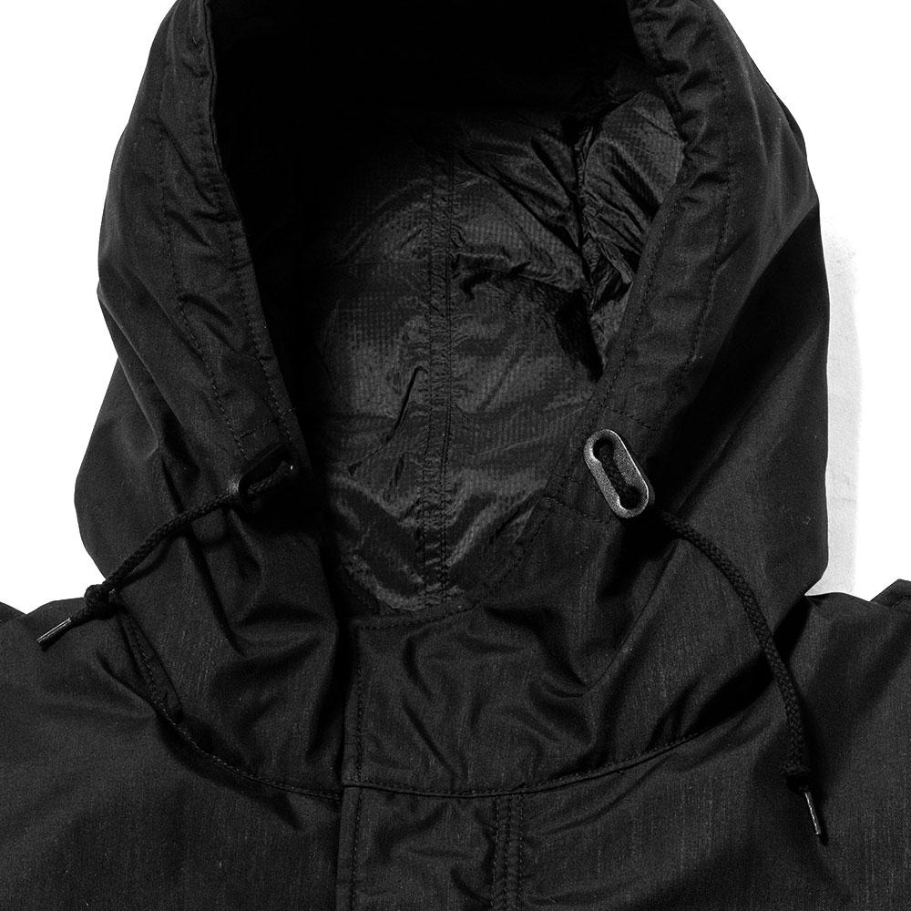 Beams Plus M51 Down Parka Black at shoplostfound, neck