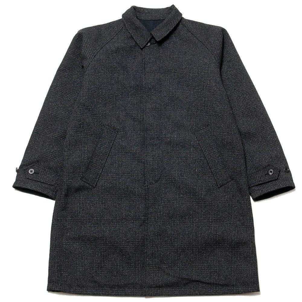 Beams Plus Reversible Overcoat Navy/Tweed at shoplostfound, front