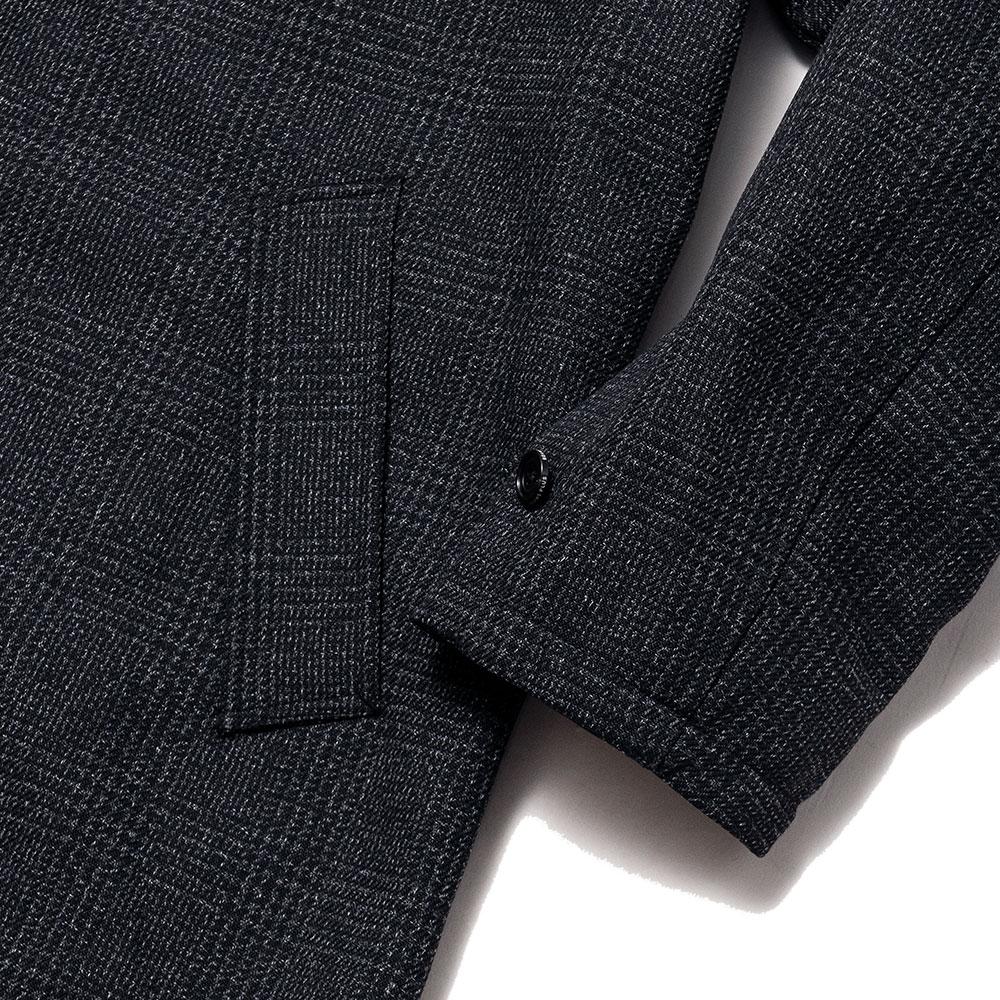 Beams Plus Reversible Overcoat Navy/Tweed at shoplostfound, cuff