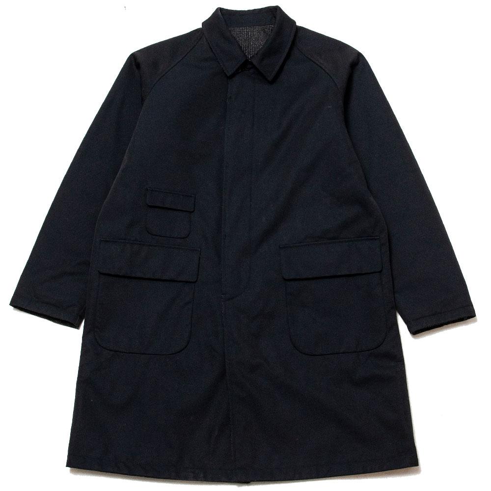 Beams Plus Reversible Overcoat Navy/Tweed at shoplostfound, reverse front