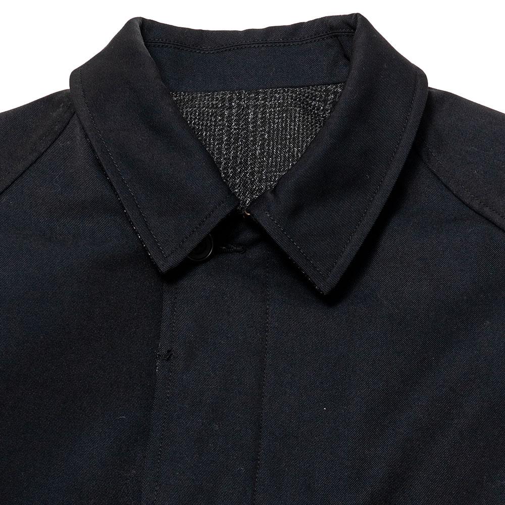 Beams Plus Reversible Overcoat Navy/Tweed at shoplostfound, reverse neck