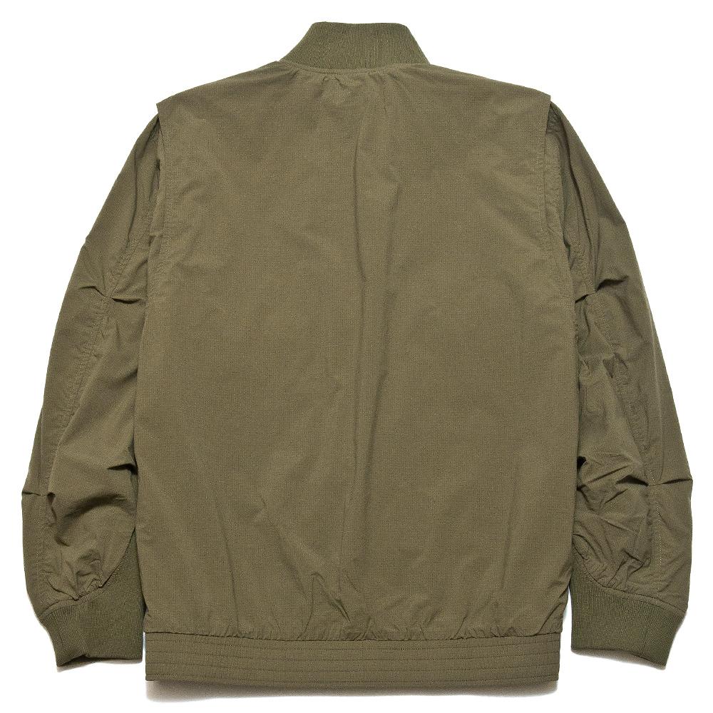 Beams Plus Wep Jacket Nylon Ripstop Olive at shoplostfound, back