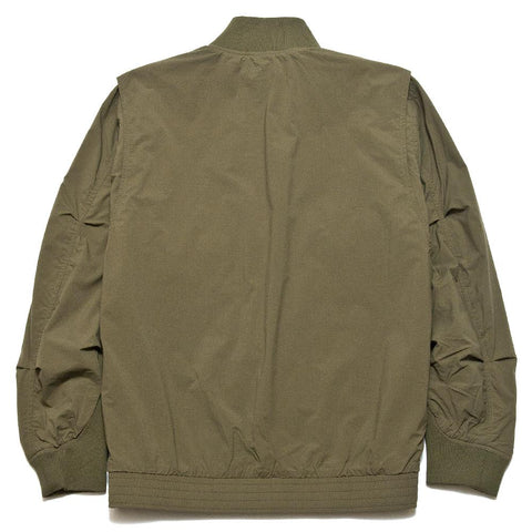 Beams Plus Wep Jacket Nylon Ripstop Olive at shoplostfound, front