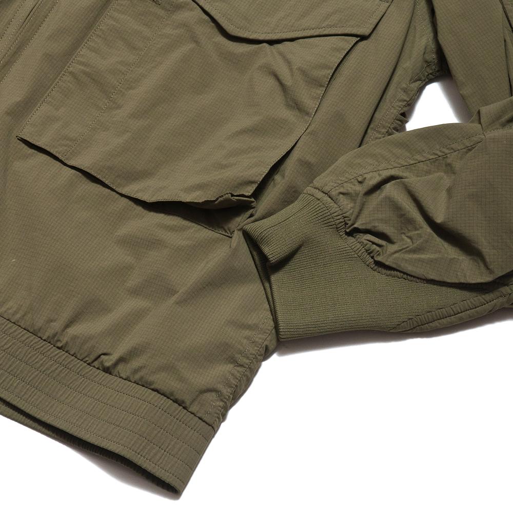 Beams Plus Wep Jacket Nylon Ripstop Olive at shoplostfound, cuff