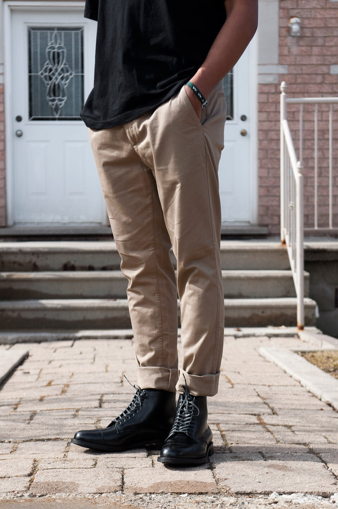 Norse Projects Aros Slim Light Stretch Utility Khaki at shoplostfound, Fred