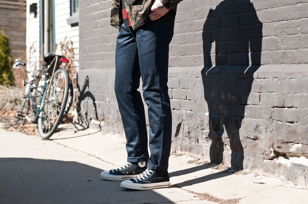 Edwin Regular Tapered Chino Navy at shoplostfound, Holden