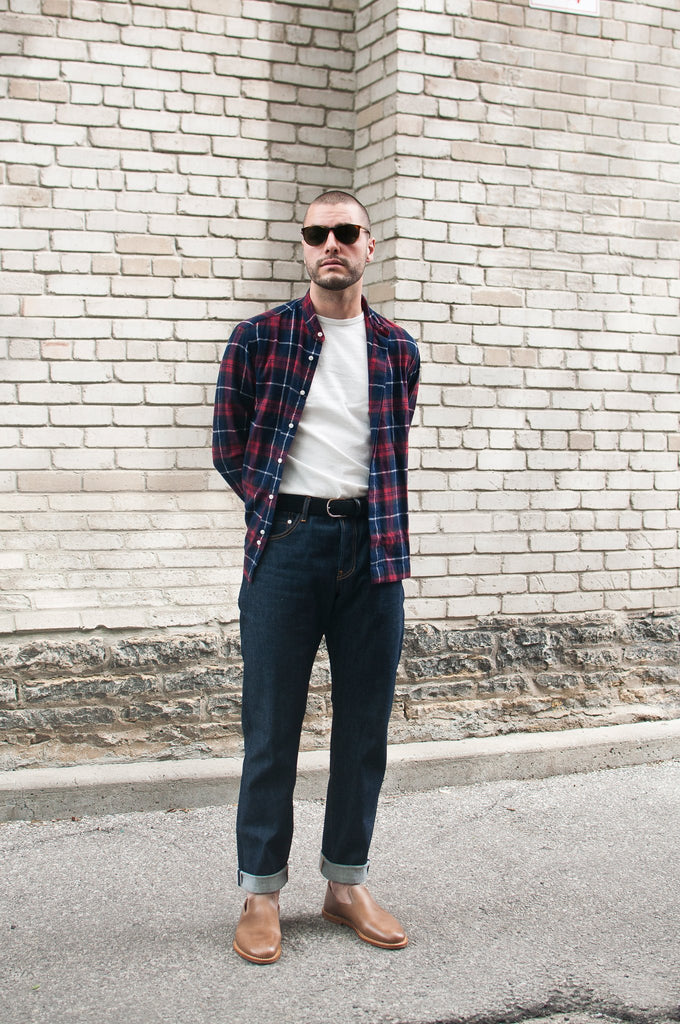 Norse Projects Three Jean Raw Indigo at shoplostfound in Toronto, Holden