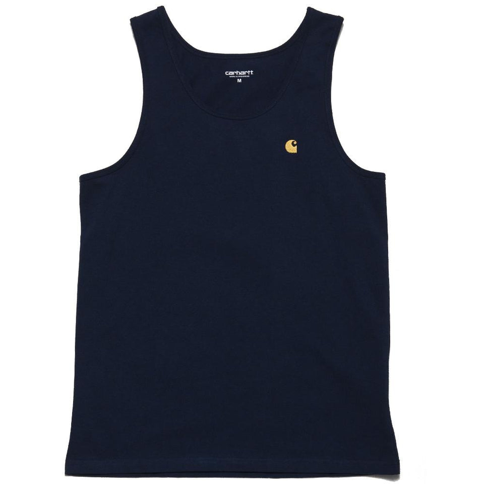 Carhartt W.I.P. Chase A-Shirt Blue/Gold at shoplostfound, front