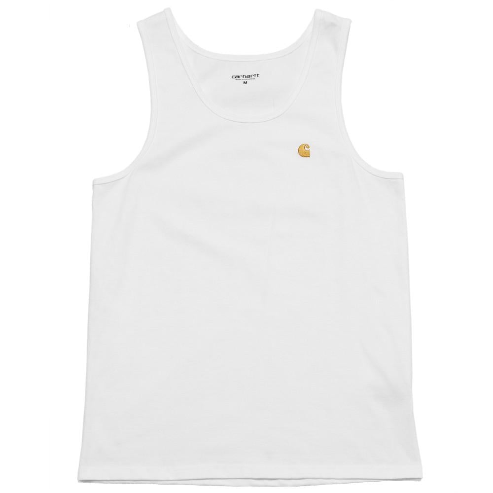 Carhartt W.I.P. Chase A-Shirt White/Gold at shoplostfound, front