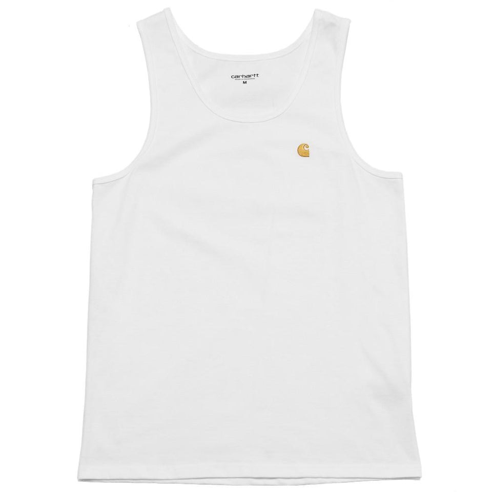 Carhartt W.I.P. Chase A-Shirt White/Gold at shoplostfound, front