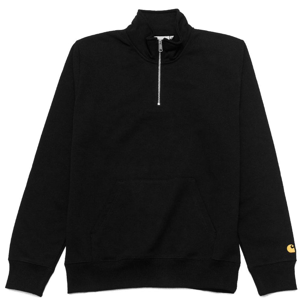 Carhartt W.I.P. Chase Neck Zip Sweat Black at shoplostfound, front