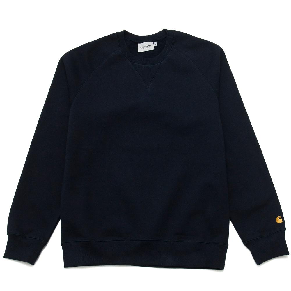 Carhartt W.I.P. Chase Sweat Dark Navy at shoplostfound, front