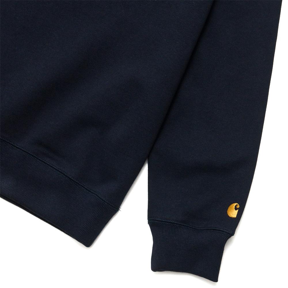 Carhartt W.I.P. Chase Sweat Dark Navy at shoplostfound, detail