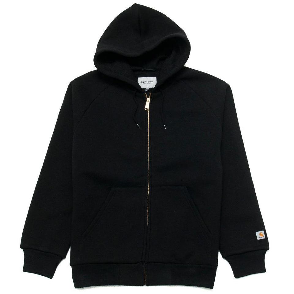 Carhartt W.I.P. Hooded Thermal Lined Jacket Black at shoplostfound, front