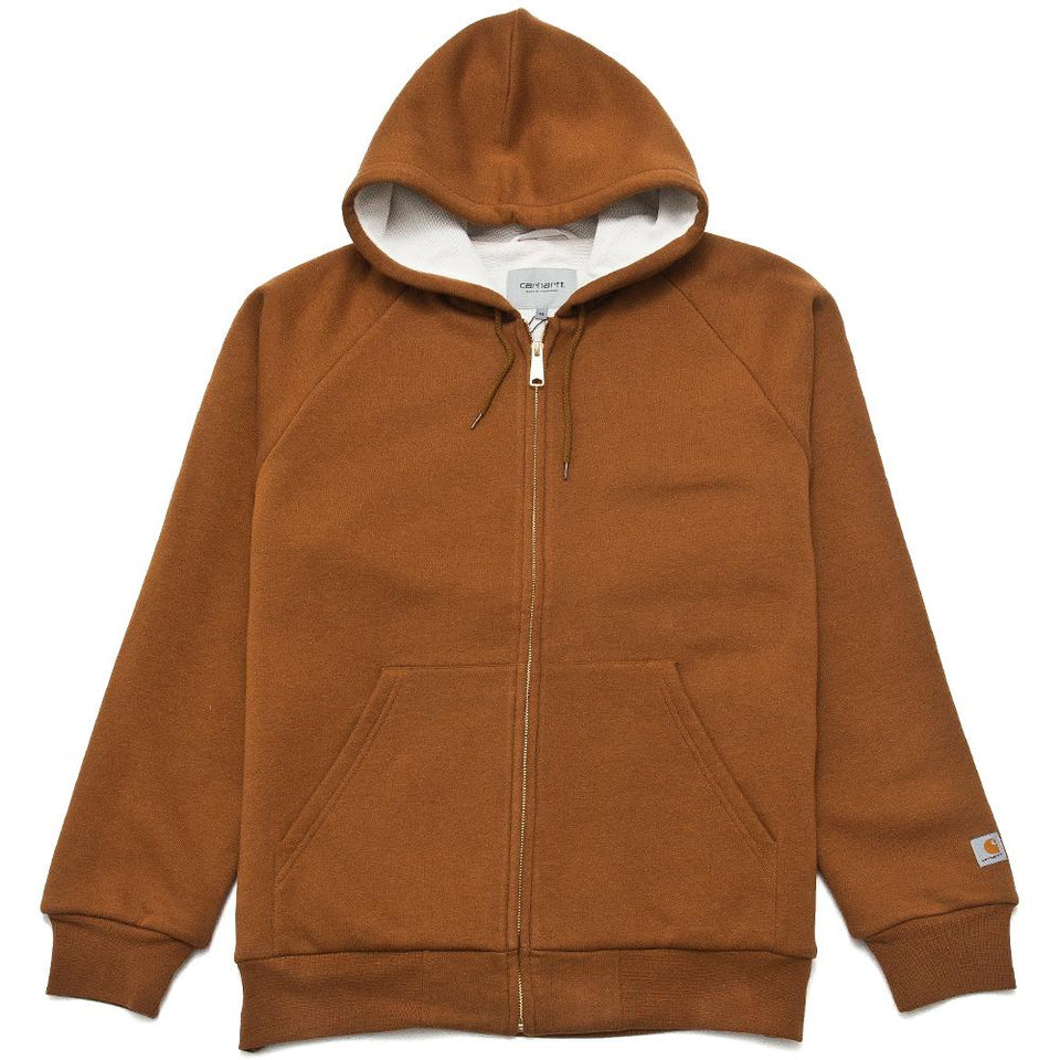 Carhartt W.I.P. Hooded Thermal Lined Jacket Hamilton Brown at shoplostfound, front