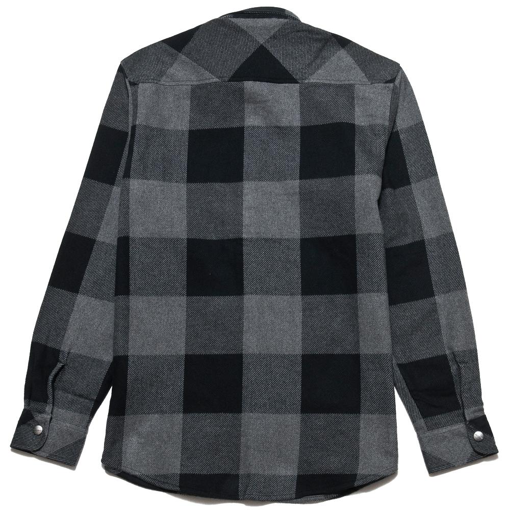 Carhartt W.I.P. L/S Graham Shirt Dark Grey at shoplostfound, back