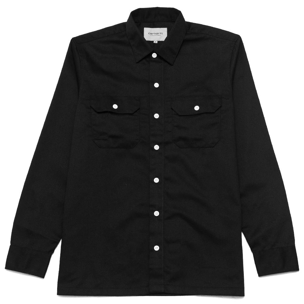 Carhartt W.I.P. L/S Master Shirt Black at shoplostfound, front