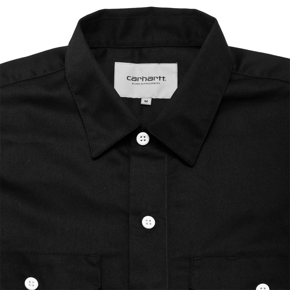 Carhartt W.I.P. L/S Master Shirt Black at shoplostfound, neck