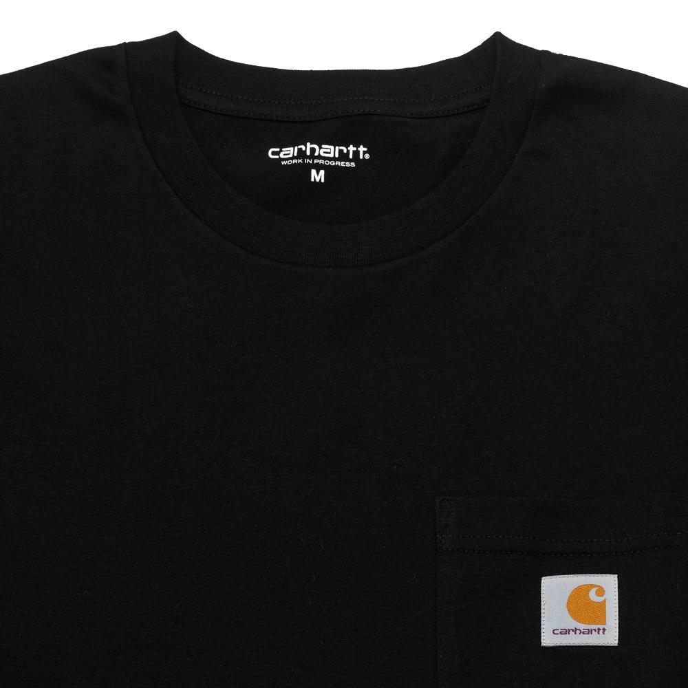 Carhartt W.I.P. L/S Pocket T-Shirt Black at shoplostfound, neck