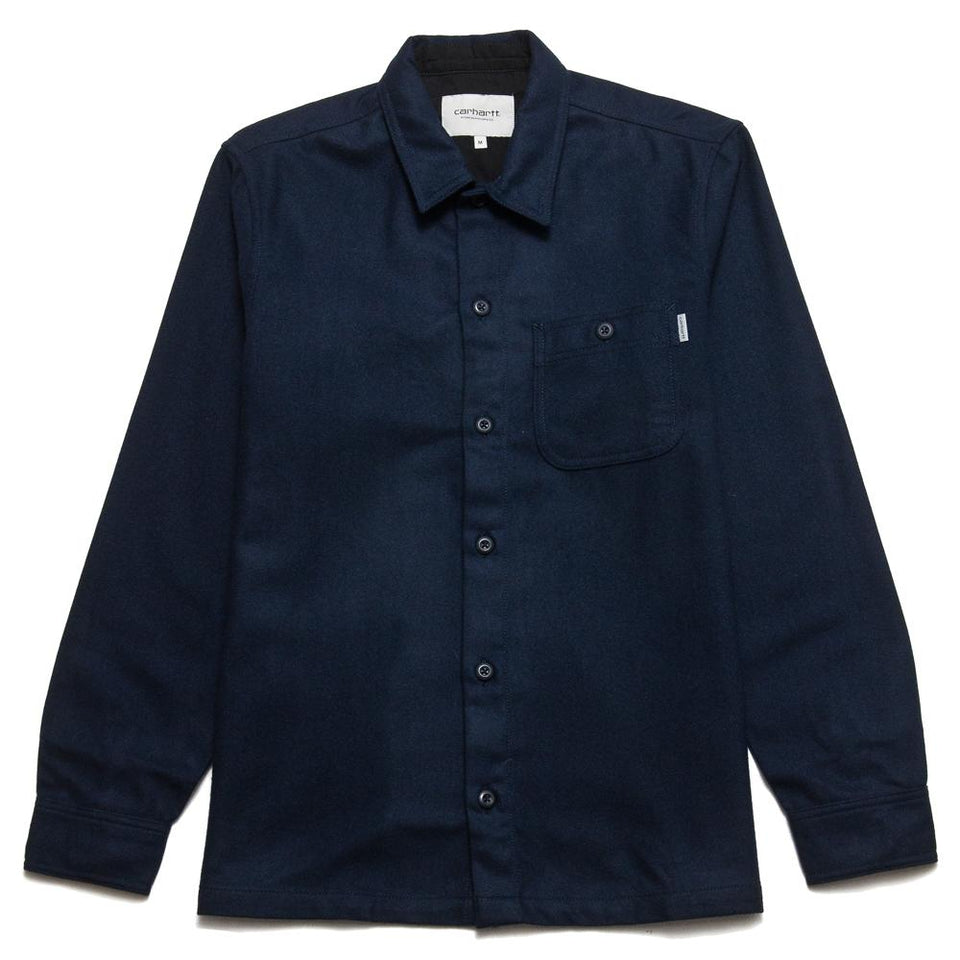 Carhartt W.I.P. L/S Stover Pocket Shirt Dark Navy at shoplostfound, front