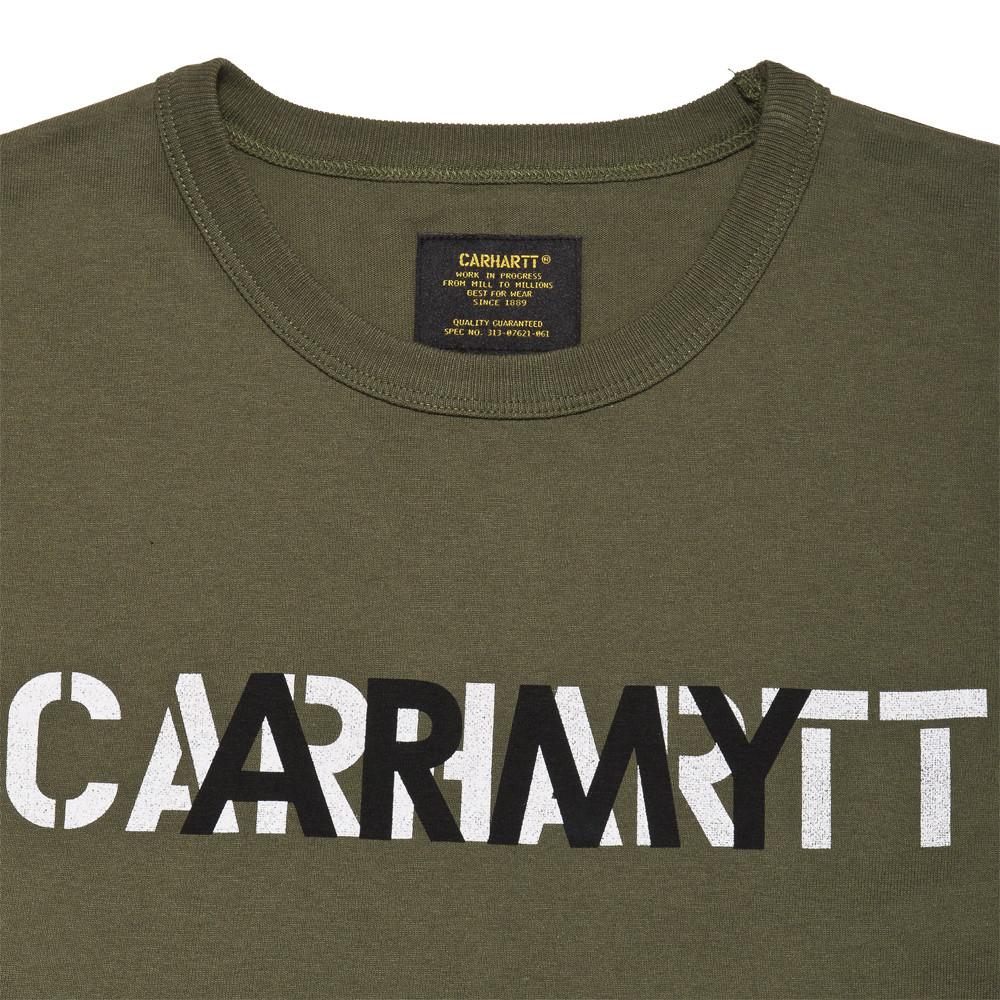 Carhartt W.I.P. S/S CA Training T-Shirt Rover Green at shoplostfound, neck