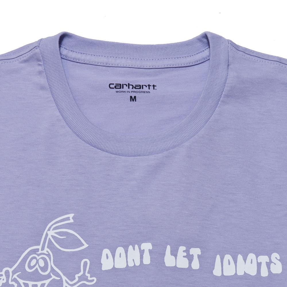 Carhartt W.I.P. S/S Idiots T-Shirt Lilac at shoplostfound, neck