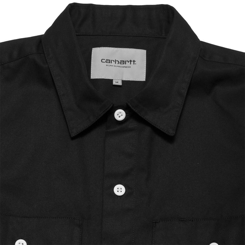 Carhartt W.I.P. S/S Master Shirt Black at shoplostfound, neck